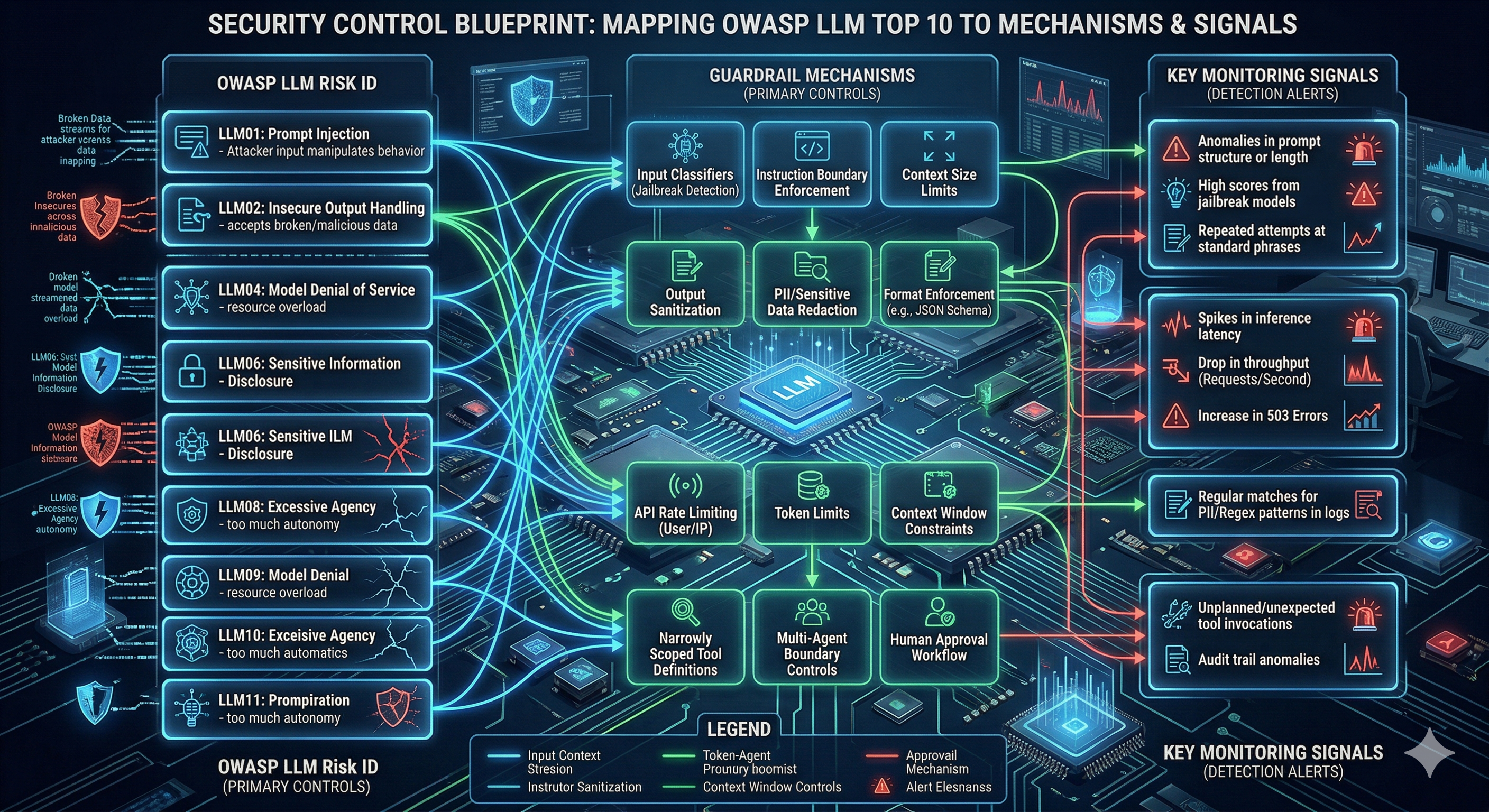OWASP LLM Top 10 and NIST AI guardrail mappings
